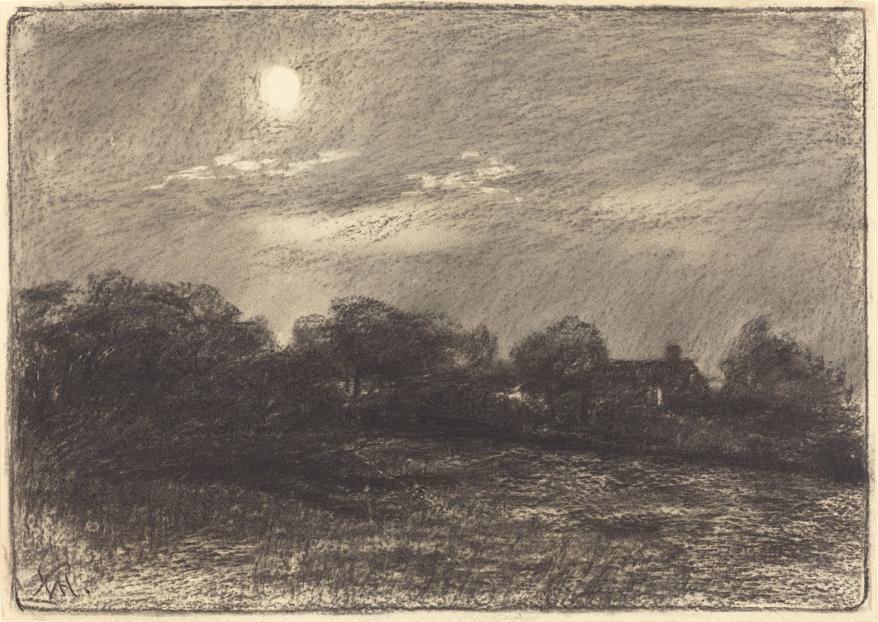 Tarde, Paisaje de Granja de William Morris Hunt
