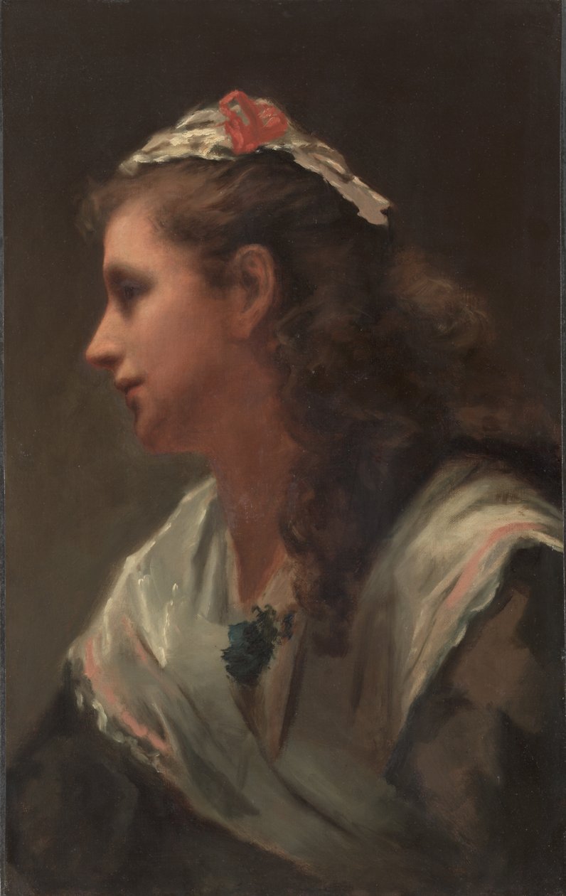Su primera modelo-Miss Russell, c.1873 (óleo sobre lienzo) de William Morris Hunt