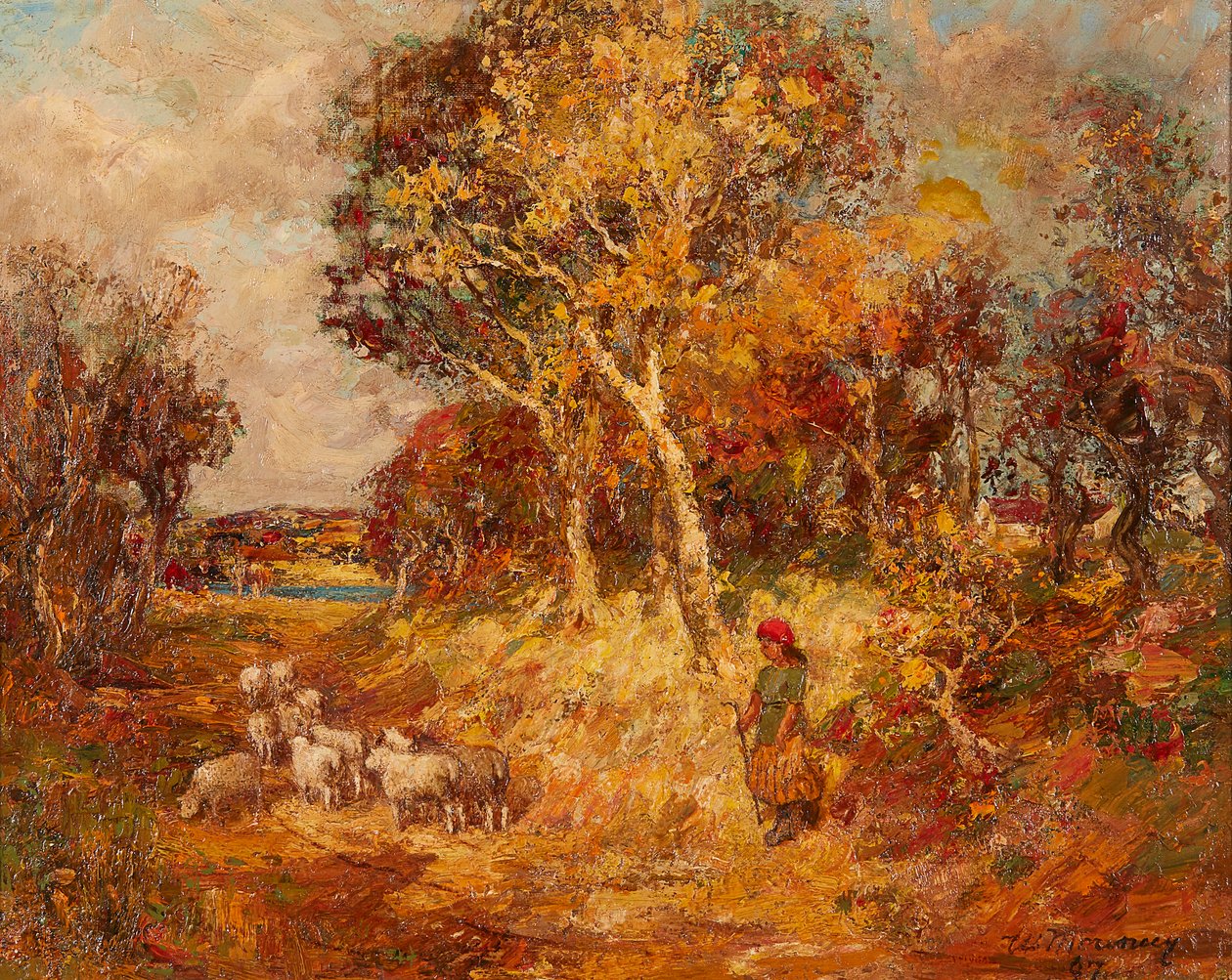 Otoño dorado (óleo sobre lienzo) de William Mouncey