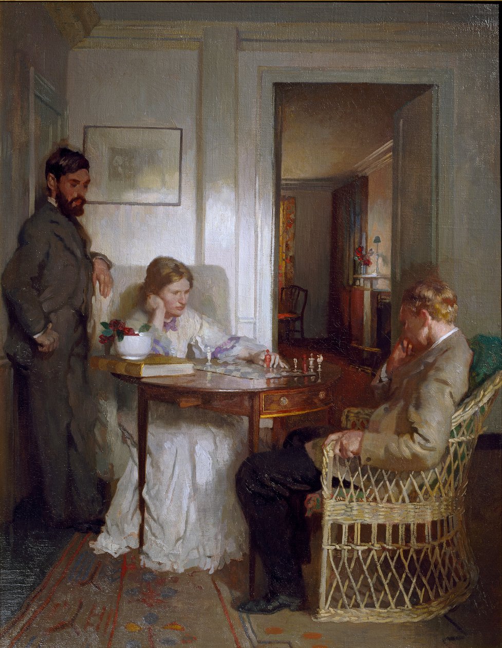 Los jugadores de ajedrez de William Newenham Montague Orpen