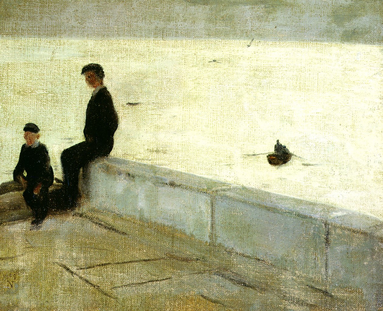 Chicos en el muelle de William Nicholson