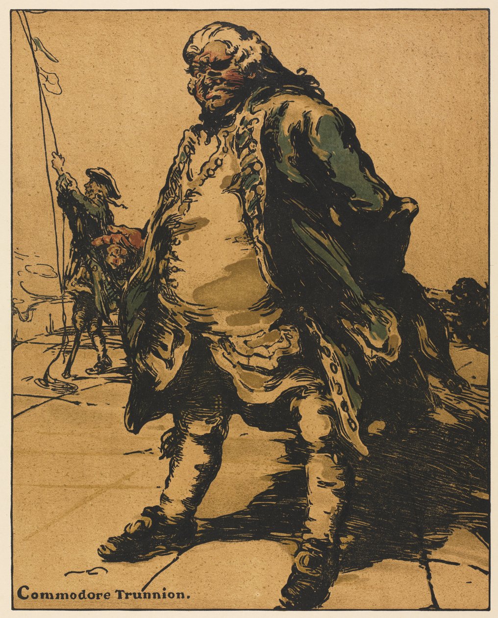 Personajes de Romance: Commodore Trunnion de William Nicholson