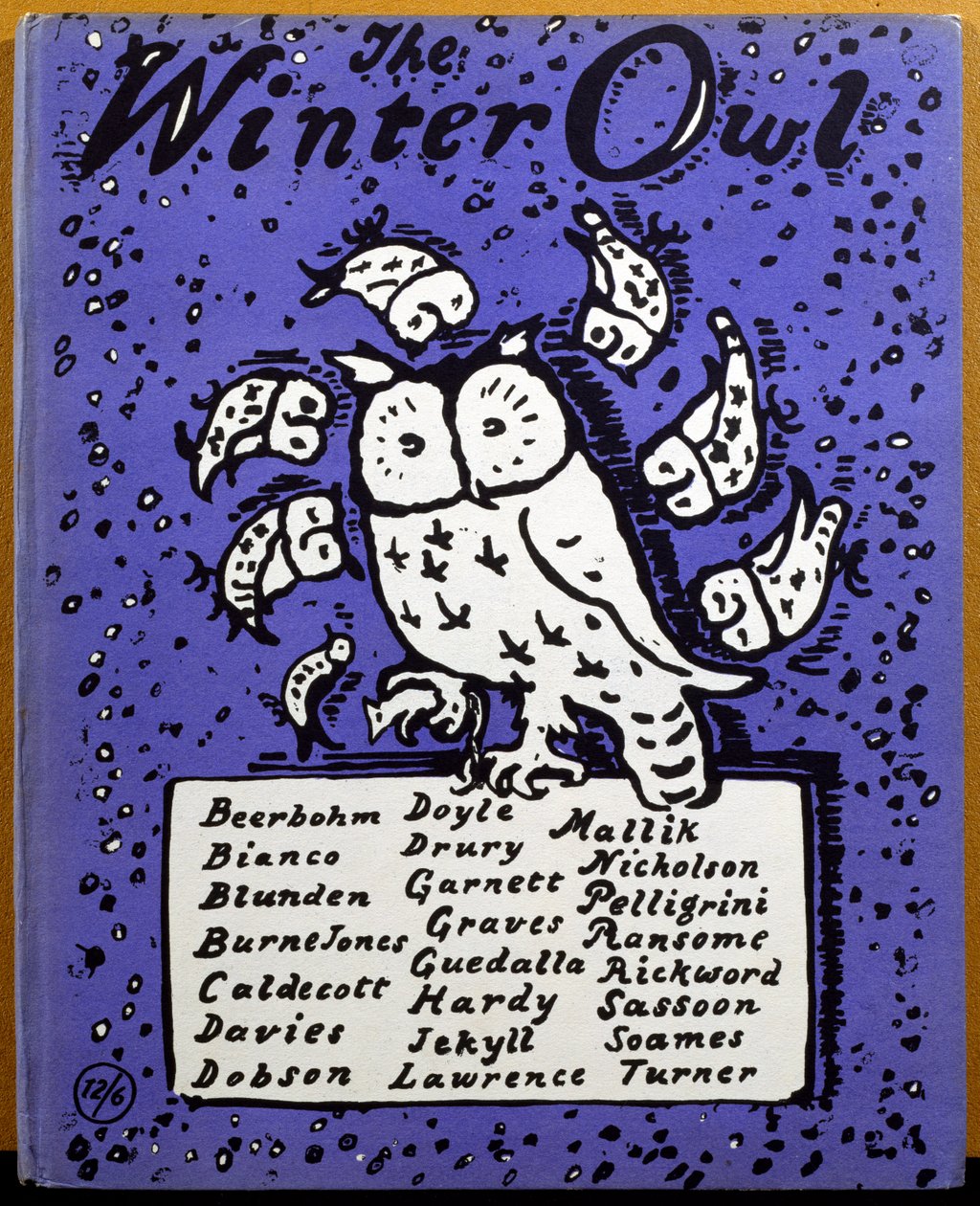 Portada de "The Winter Owl", publicado por Cecil Palmer, Londres de William Nicholson