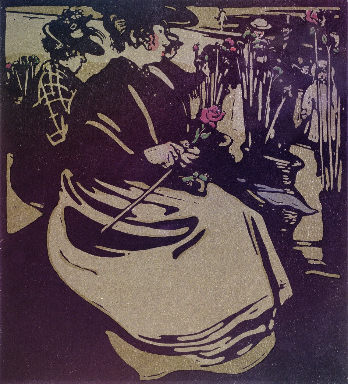 Flower Girl de "London Types" publicado por William Heinemann de William Nicholson