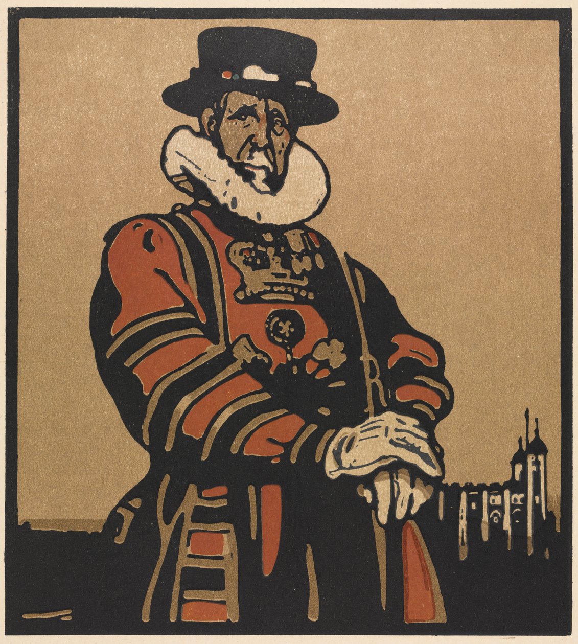 Tipos de Londres: Beefeater de William Nicholson