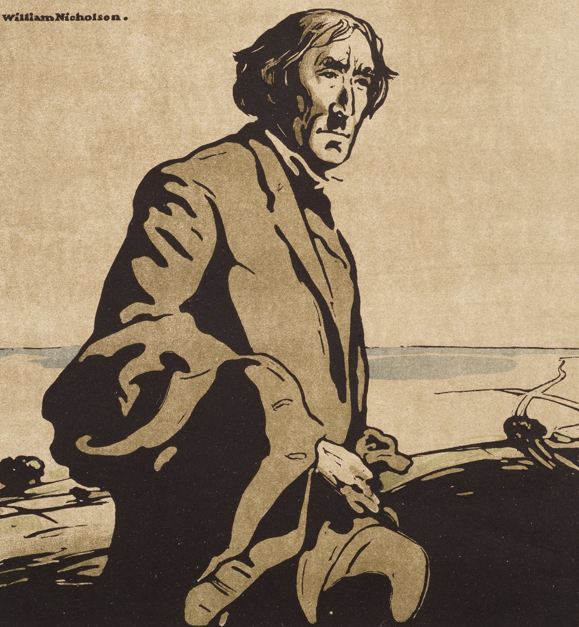 Retrato de Sir Henry Irving, de "Doce Retratos", Primera Serie de William Nicholson