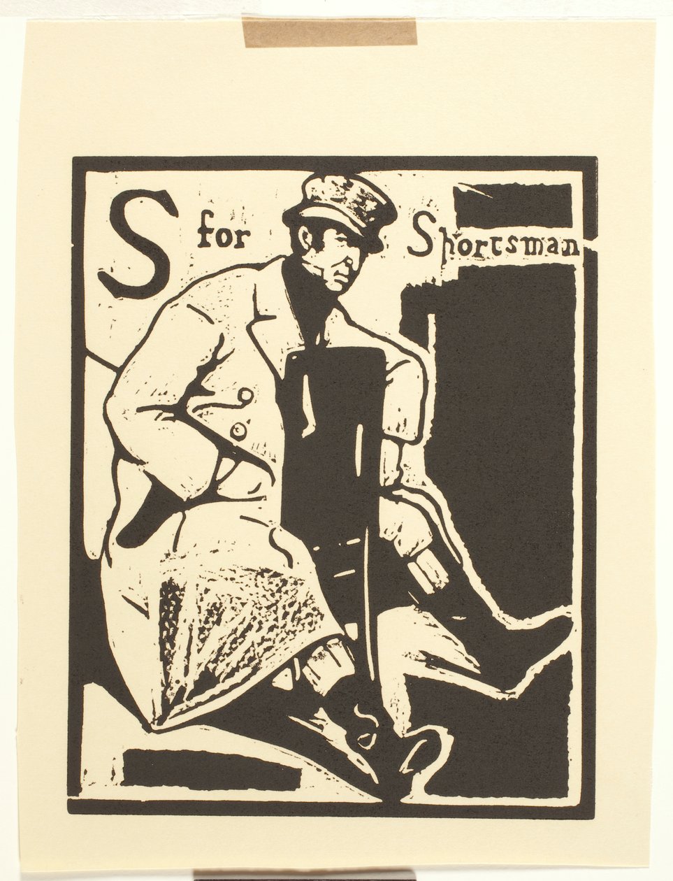 S de Sportsman (xilografía sobre papel) de William Nicholson