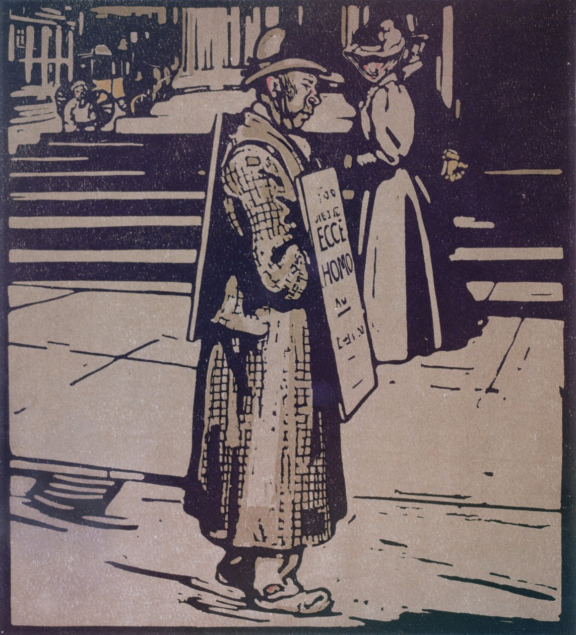 El hombre del sándwich de "Tipos de Londres" publicado por William Heinemann de William Nicholson
