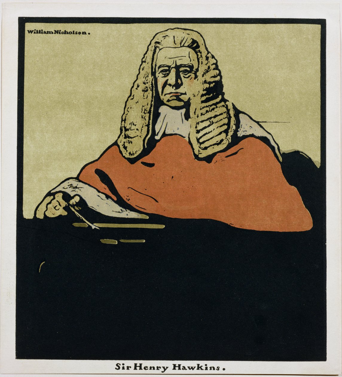 Sir Henry Hawkins, de "Twelve Portraits", publicado por primera vez por William Heinemann de William Nicholson