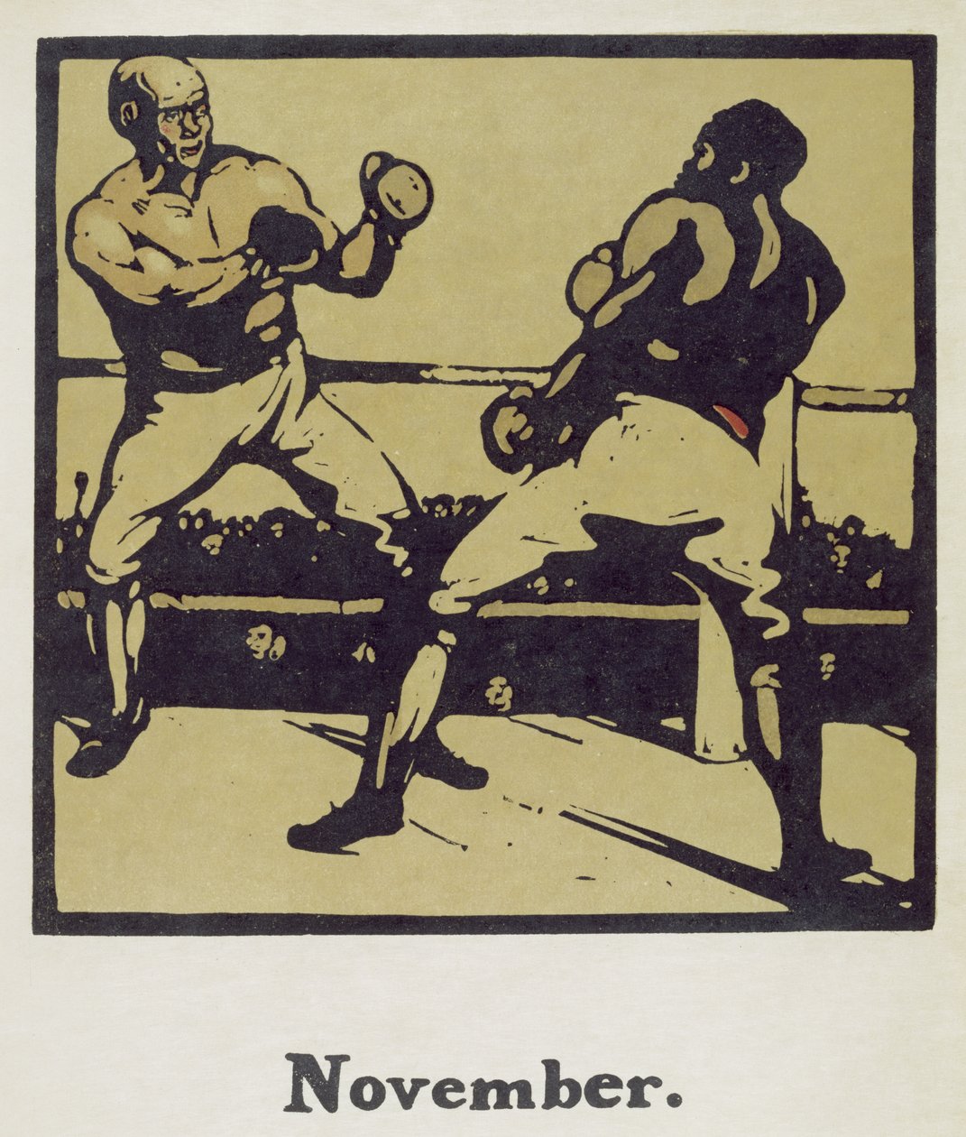 El mes de noviembre, de "Un almanaque de doce deportes", con palabras de Rudyard Kipling, publicado por primera vez por William Heinemann de William Nicholson