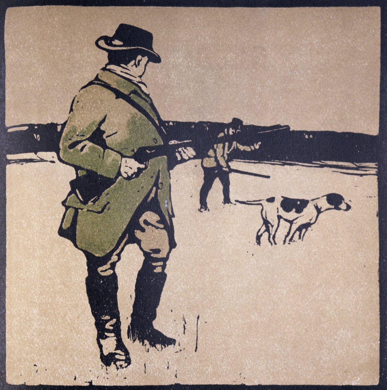 El mes de septiembre: El tiro, de "Un almanaque de doce deportes", con palabras de Rudyard Kipling, publicado por primera vez por William Heinemann de William Nicholson