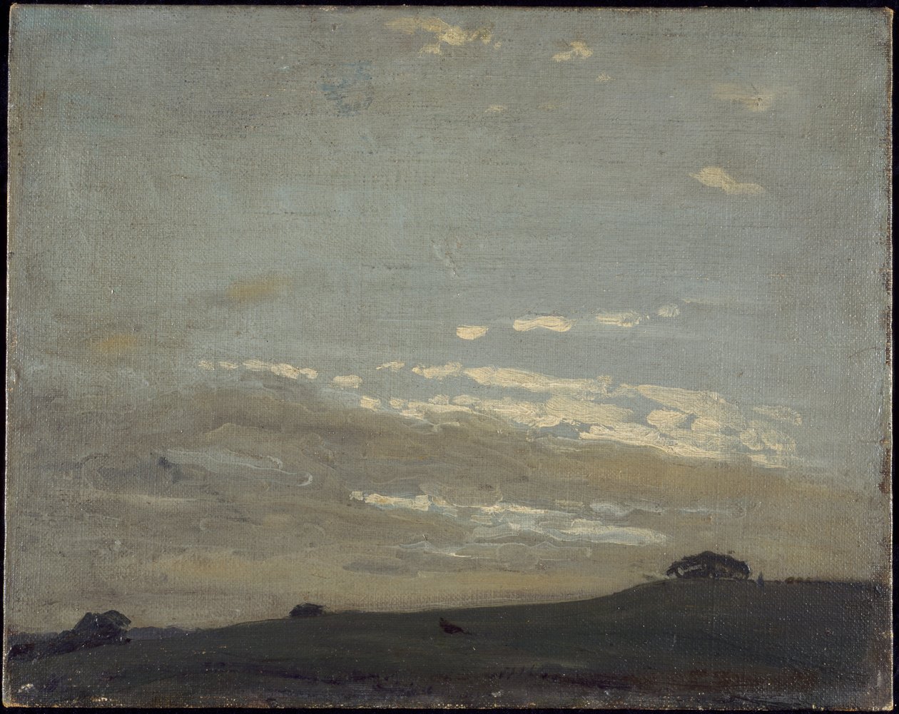 El atardecer de plata (óleo sobre lienzo colocado sobre tabla) de William Nicholson