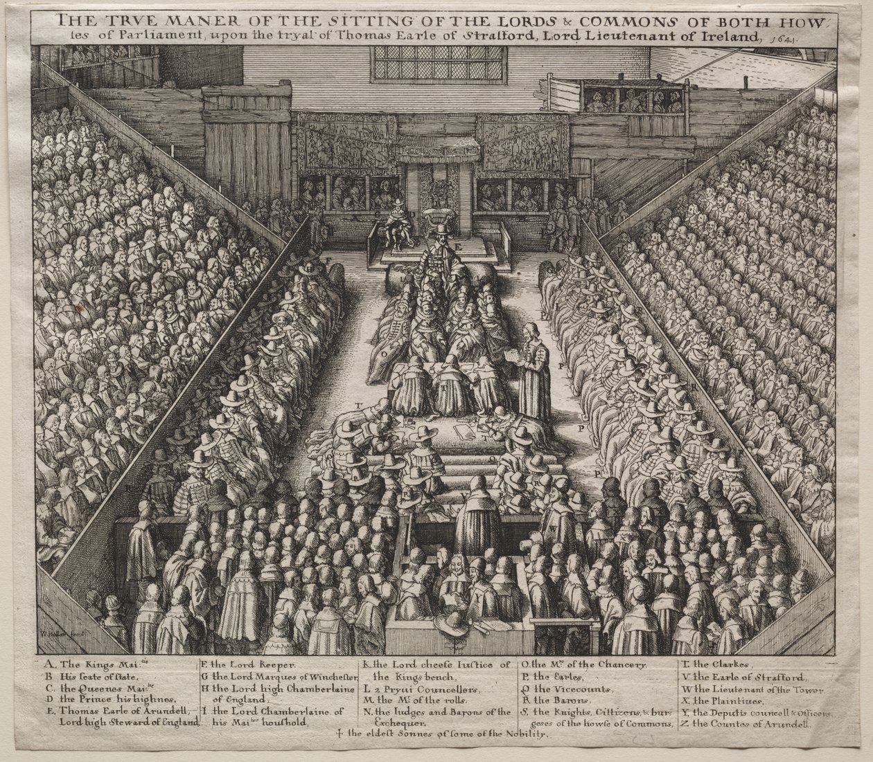 Salón de Westminster, Interior, con el juicio del Conde de Strafford de William Nicholson