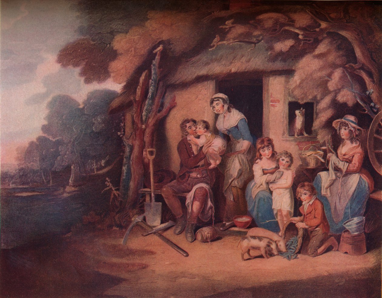 El campesino - Sábado por la noche: Regreso del trabajo, c. 1789 de William Nutter