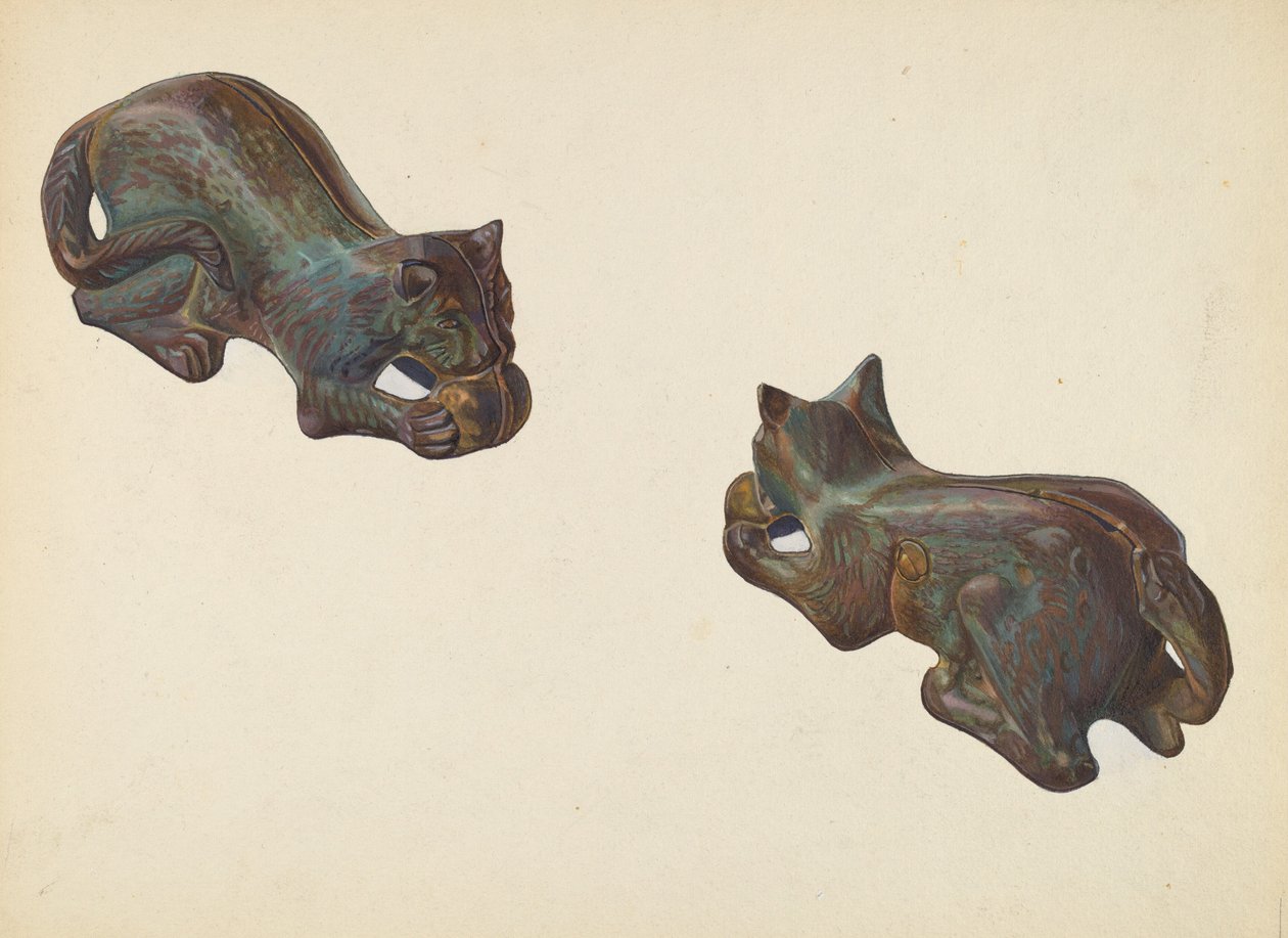 Banco de monedas de gato y bola, c. 1939 de William O. Fletcher
