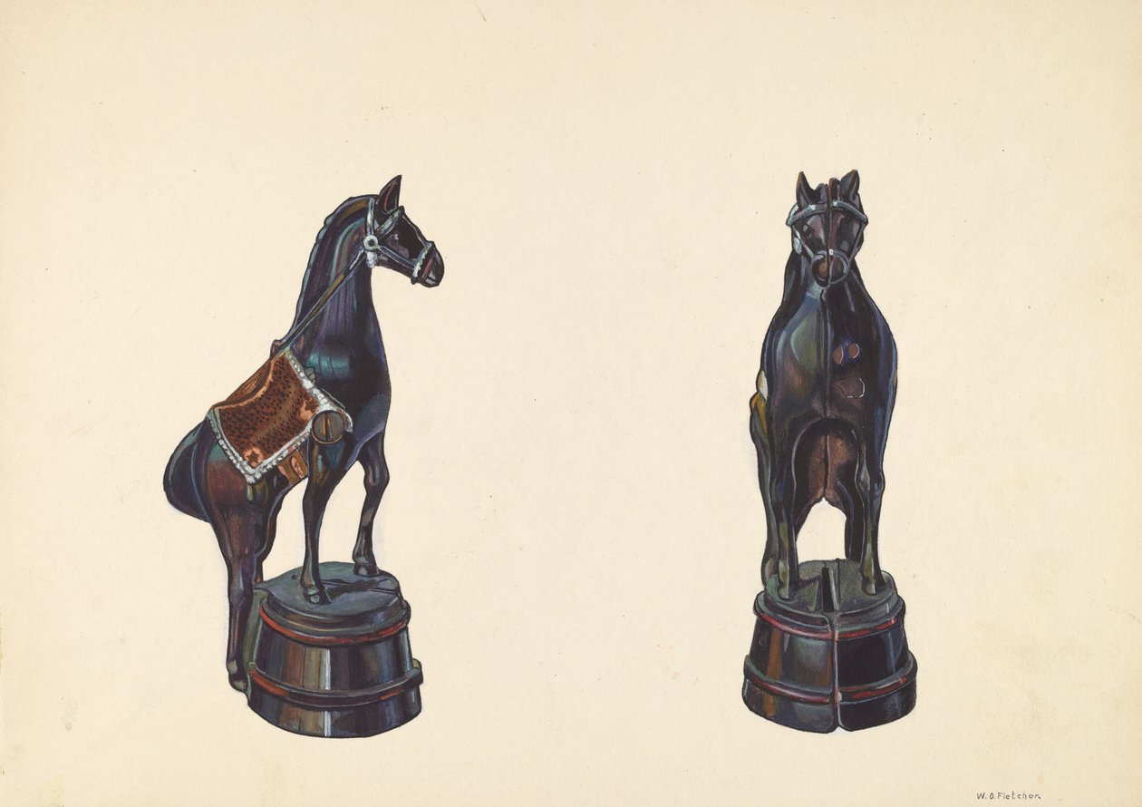 Caballo en barril, c. 1938 de William O. Fletcher