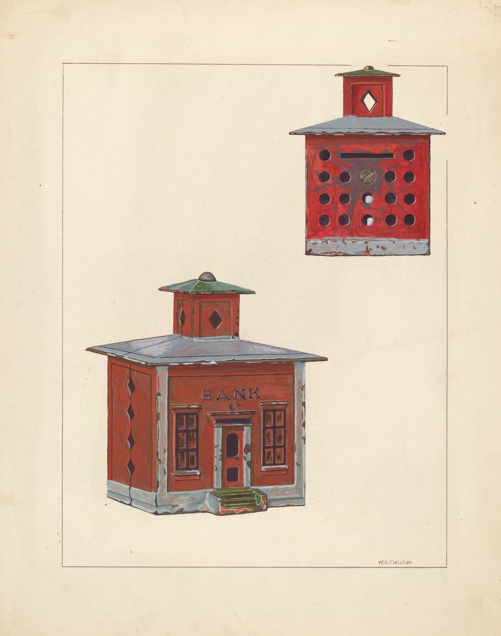 Banco de la Escuela Roja, c. 1937 de William O. Fletcher