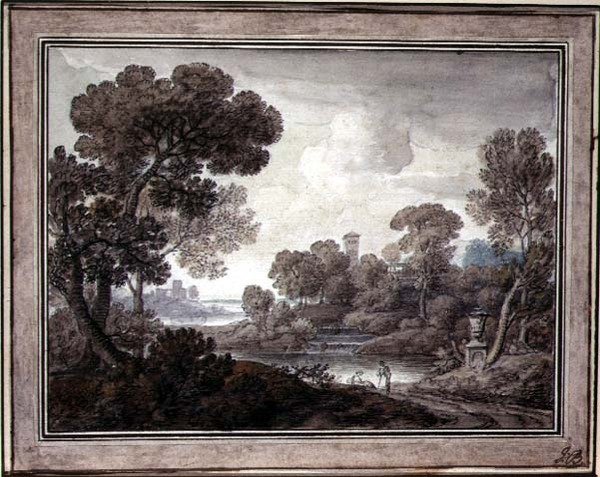 Paisaje clásico, c.1770 de William Oram
