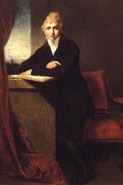 Retrato de Charles Townley (1784-1861) en un interior de William Owen