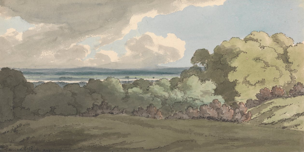 Vista a través del Támesis para Greenwich Park de William P. Sherlock