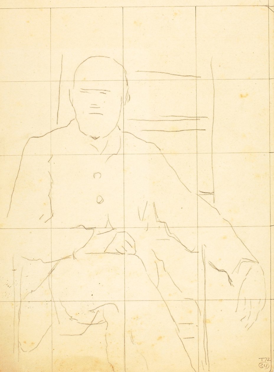 Anciano sentado en una silla de William Page