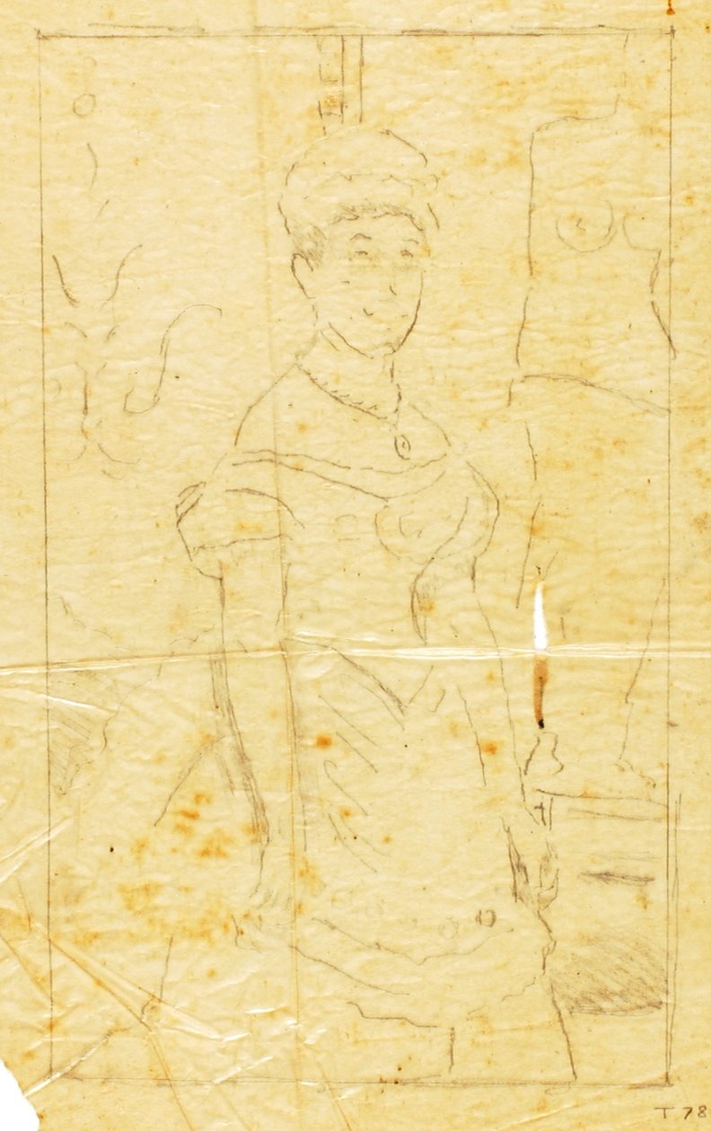 Dama en traje de noche con figura de Venus de Milo de William Page