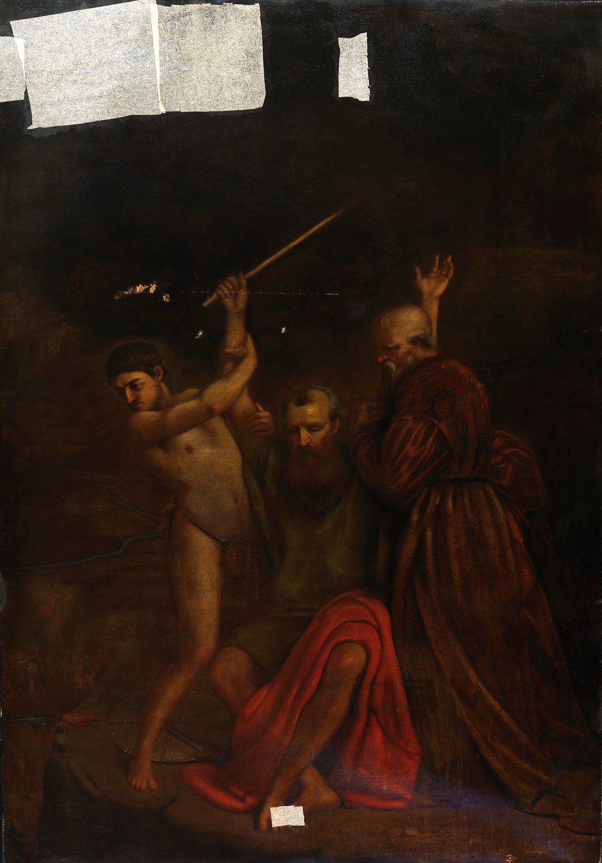 Moisés, Aarón y Hur en el monte Horeb de William Page