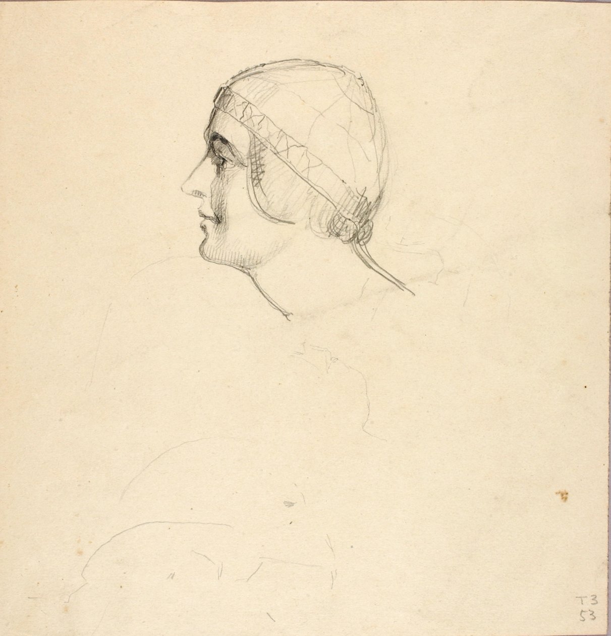 Perfil de una cabeza femenina ideal de William Page