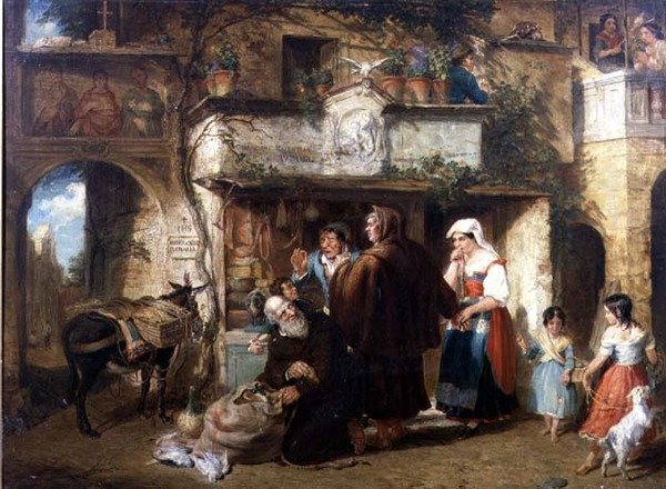 "Provisión para el convento. Besando el látigo y echando polvo en los ojos" de William Parrott