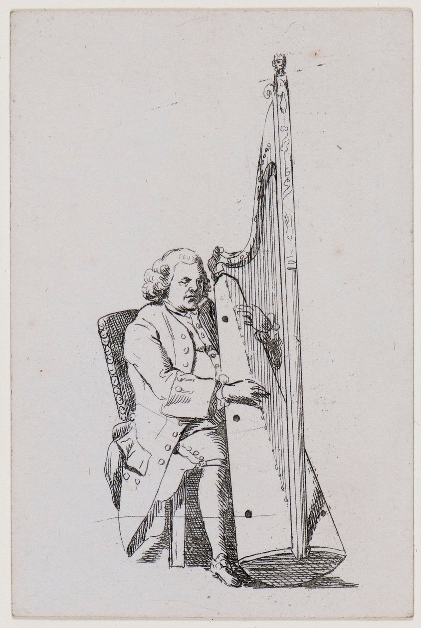 John Parry tocando el arpa, c. 1760-1780 de William Parry