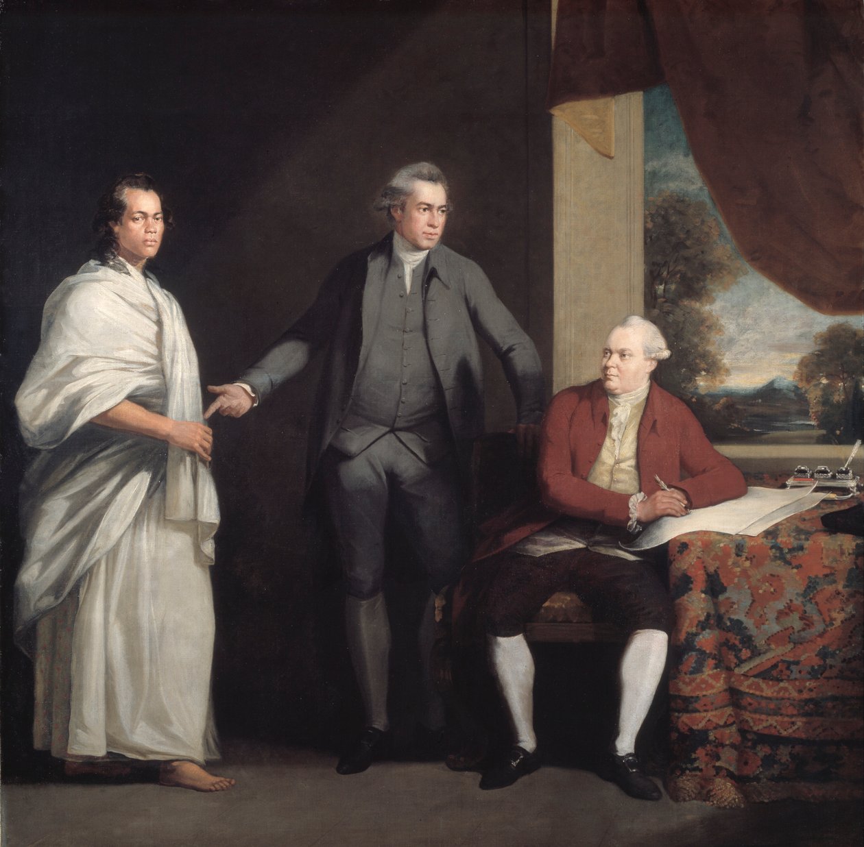 Omai, Joseph Banks y Dr. Daniel Solander de William Parry
