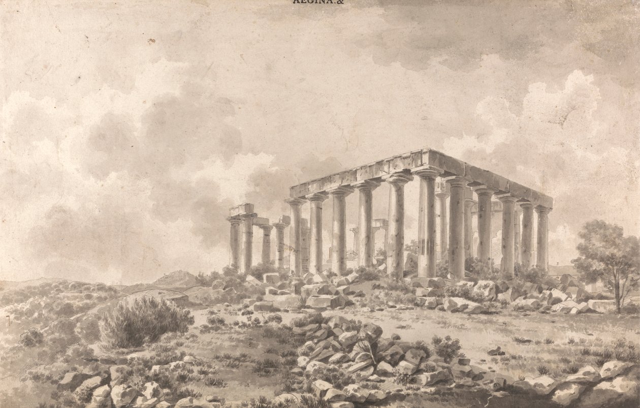 Templo de Júpiter Panhelenio en Egina de William Pars