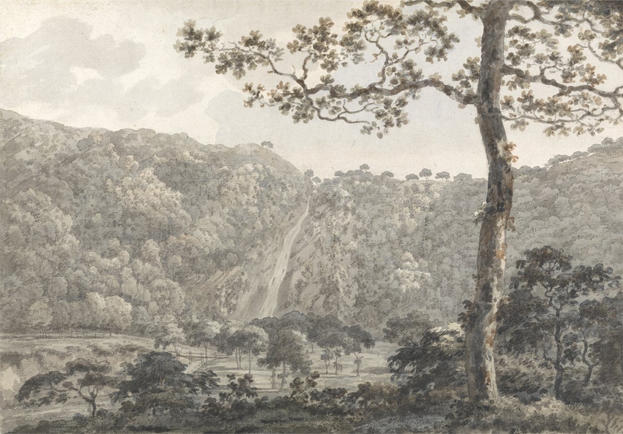 Las cataratas en Powerscourt, Co. Wicklow, Irlanda de William Pars
