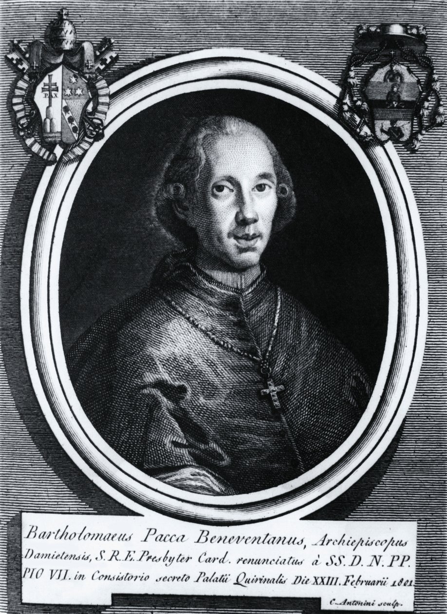 Retrato de Bartolomeo Pacca (1756-1844), cardenal italiano, grabado de Nicolas Toussaint Charlet