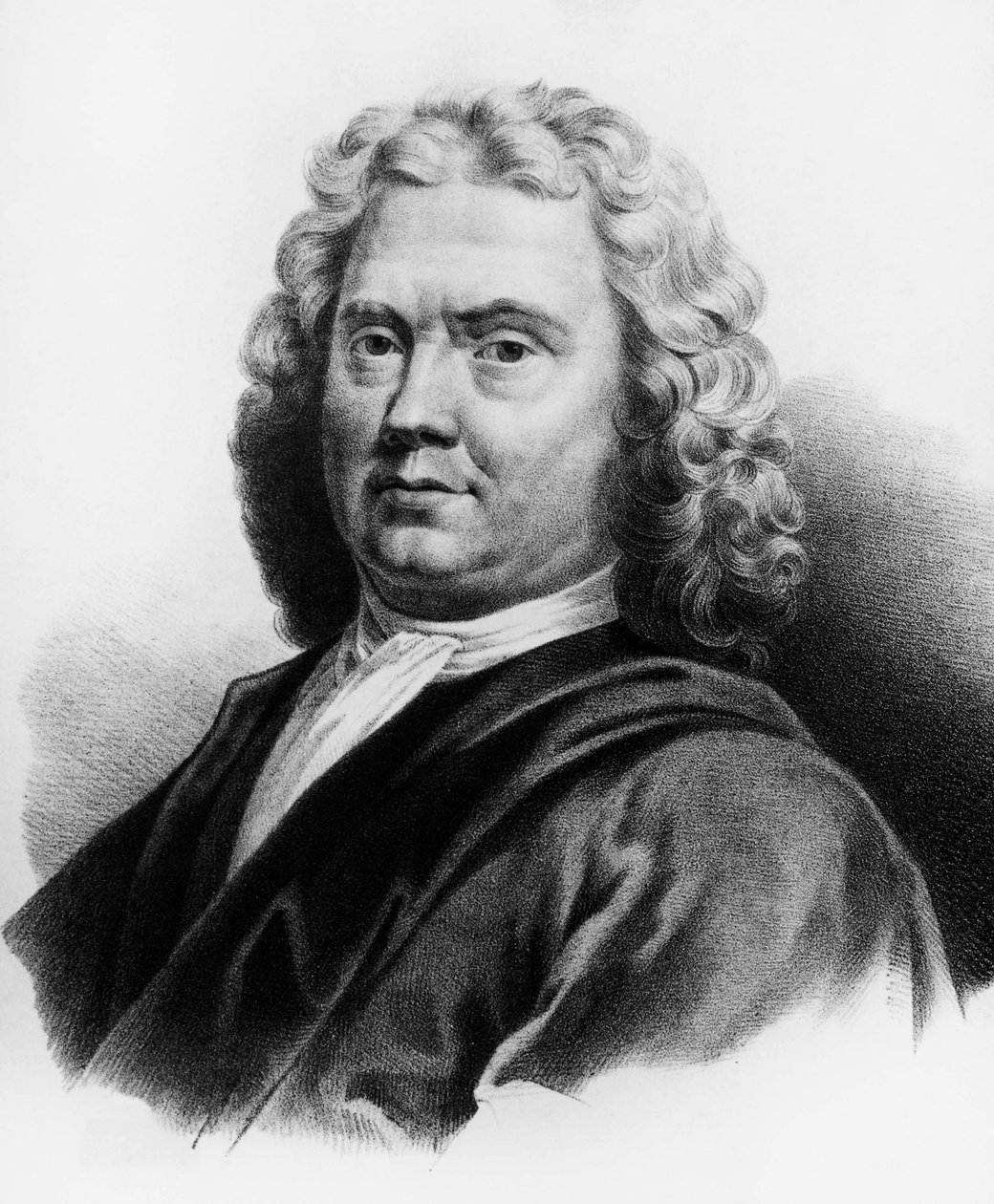 Retrato de Herman Boerhaave (1668-1738), médico, químico y botánico holandés, grabado de Nicolas Toussaint Charlet