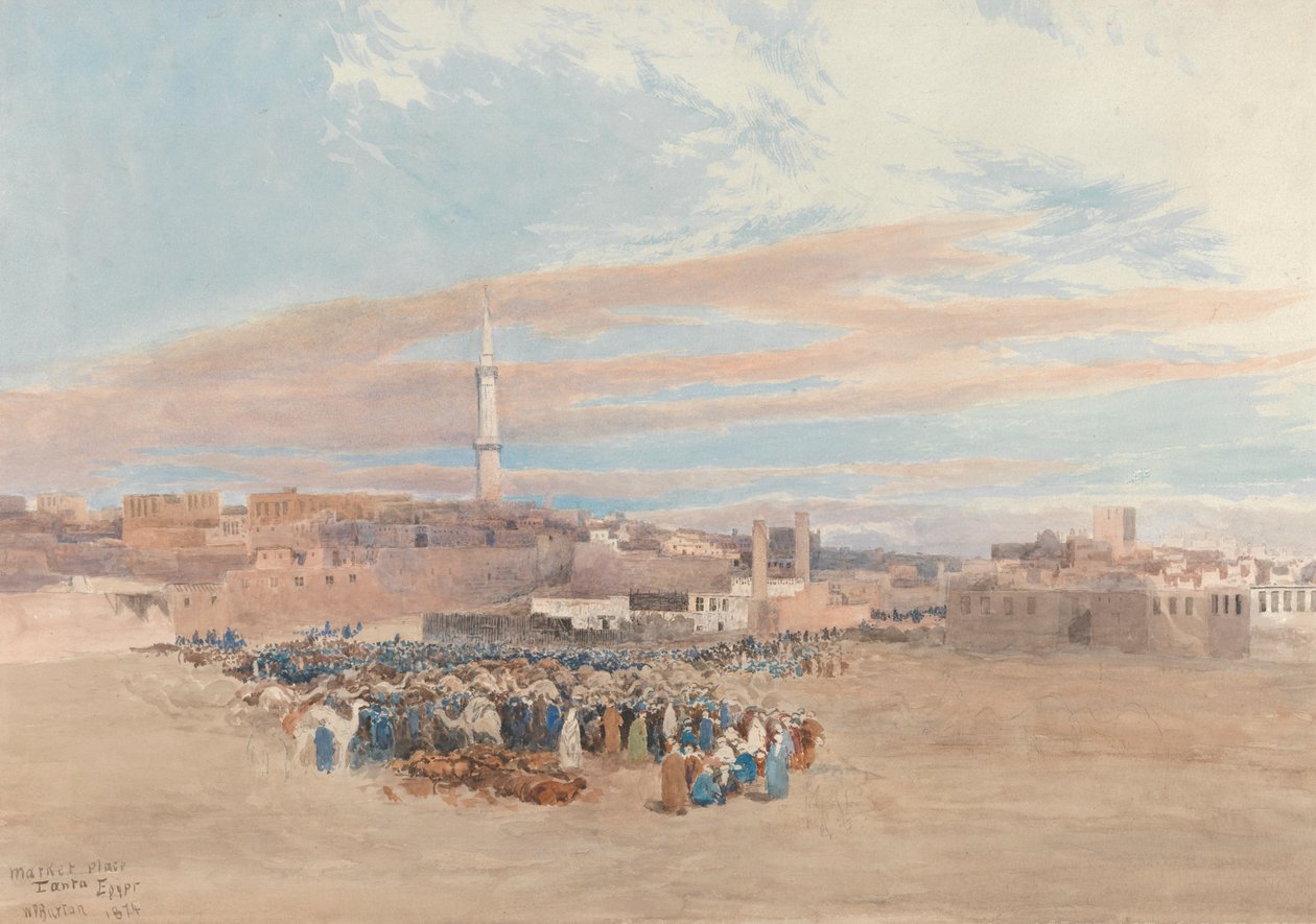 La plaza del mercado, Tanta, Egipto de William Paton Burton