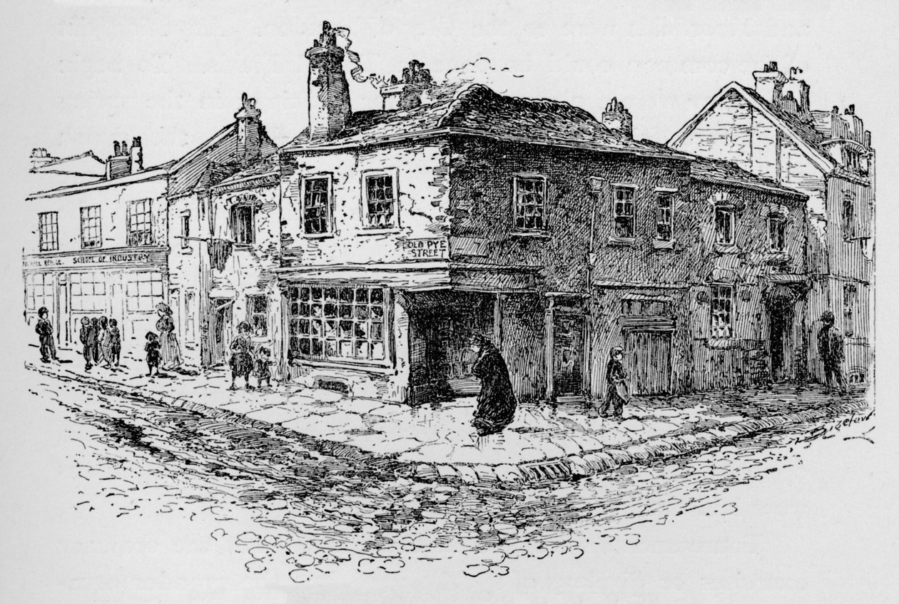 Calle Vieja Pye y la Escuela de los Desamparados, c1897 de William Patten