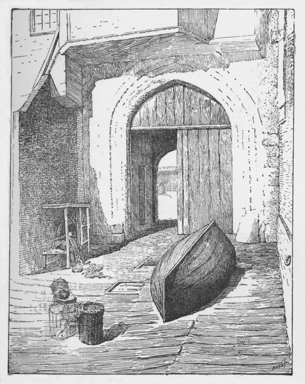 La puerta de agua, New Palace Yard, c. 1897 de William Patten