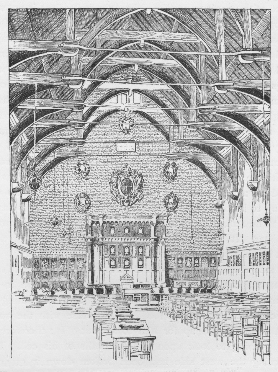 El Aula de la Escuela de Westminster, Antiguamente el Dormitorio del Abad, c1897 de William Patten