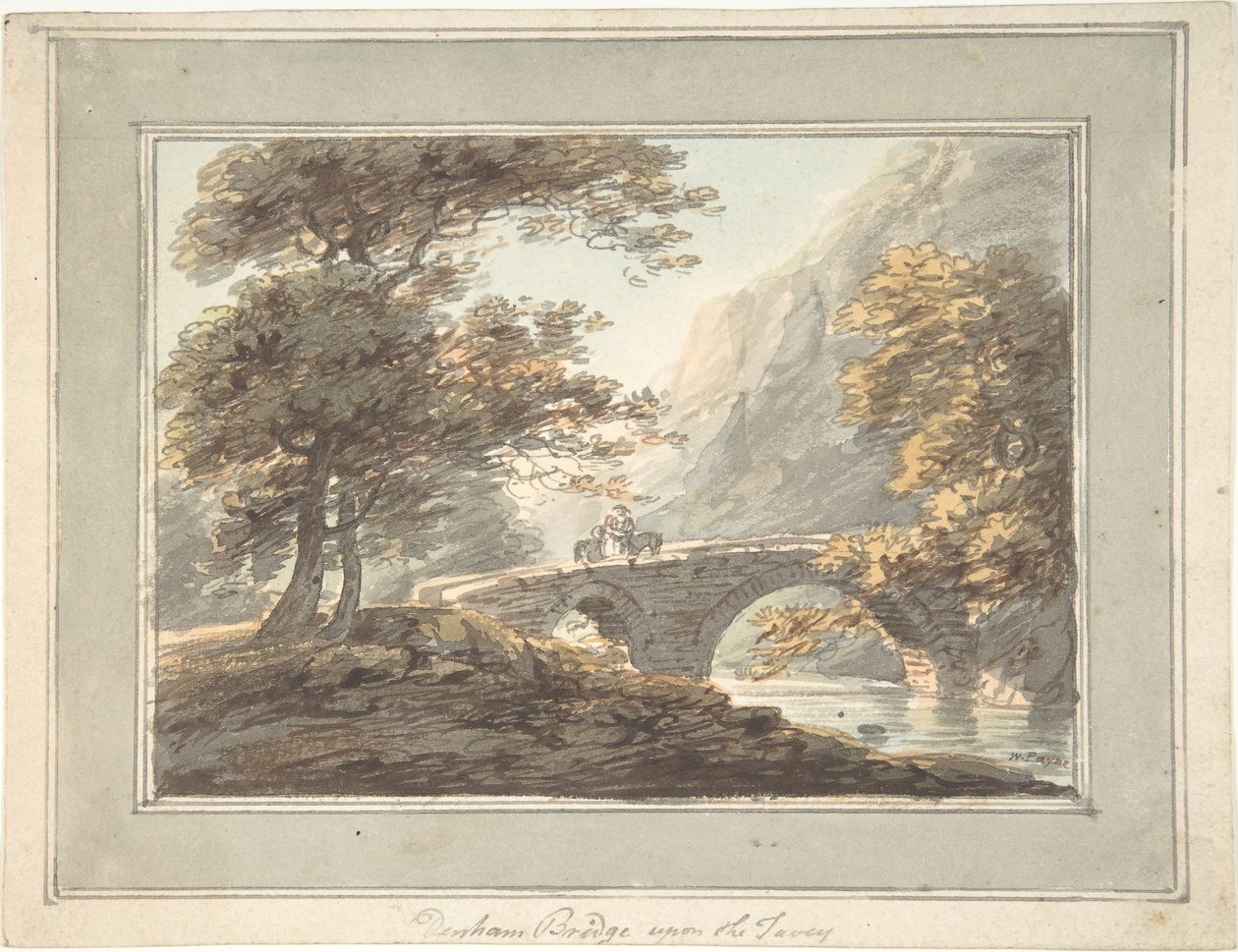 Puente Denham sobre el Tavy, 1780-1830 de William Payne