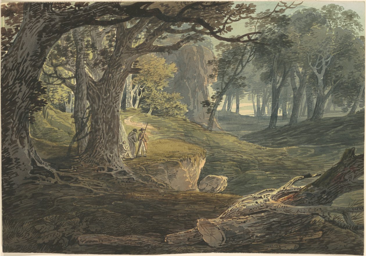 Viajeros en un claro del bosque de William Payne