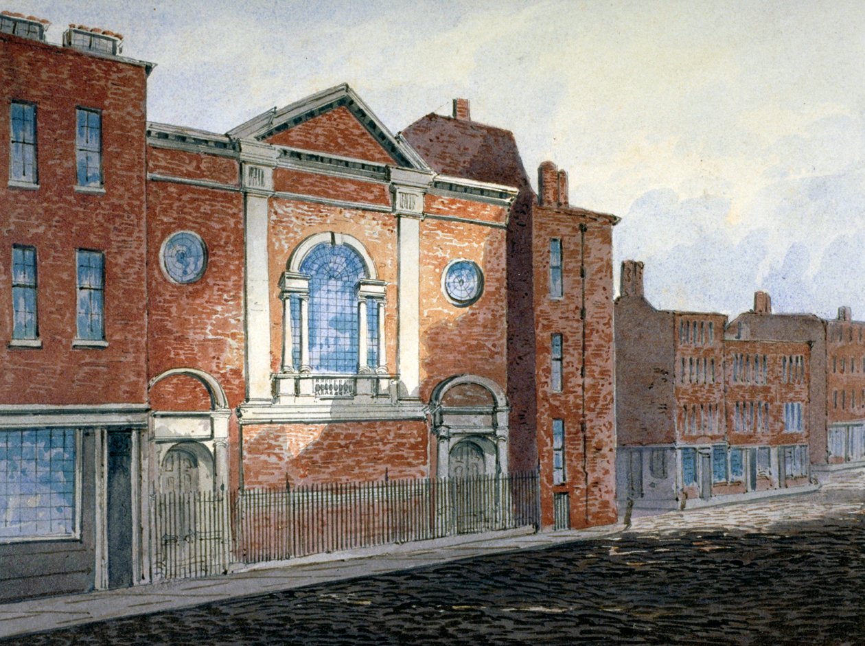 Iglesia de San Alfege, London Wall, Londres, c. 1814 de William Pearson