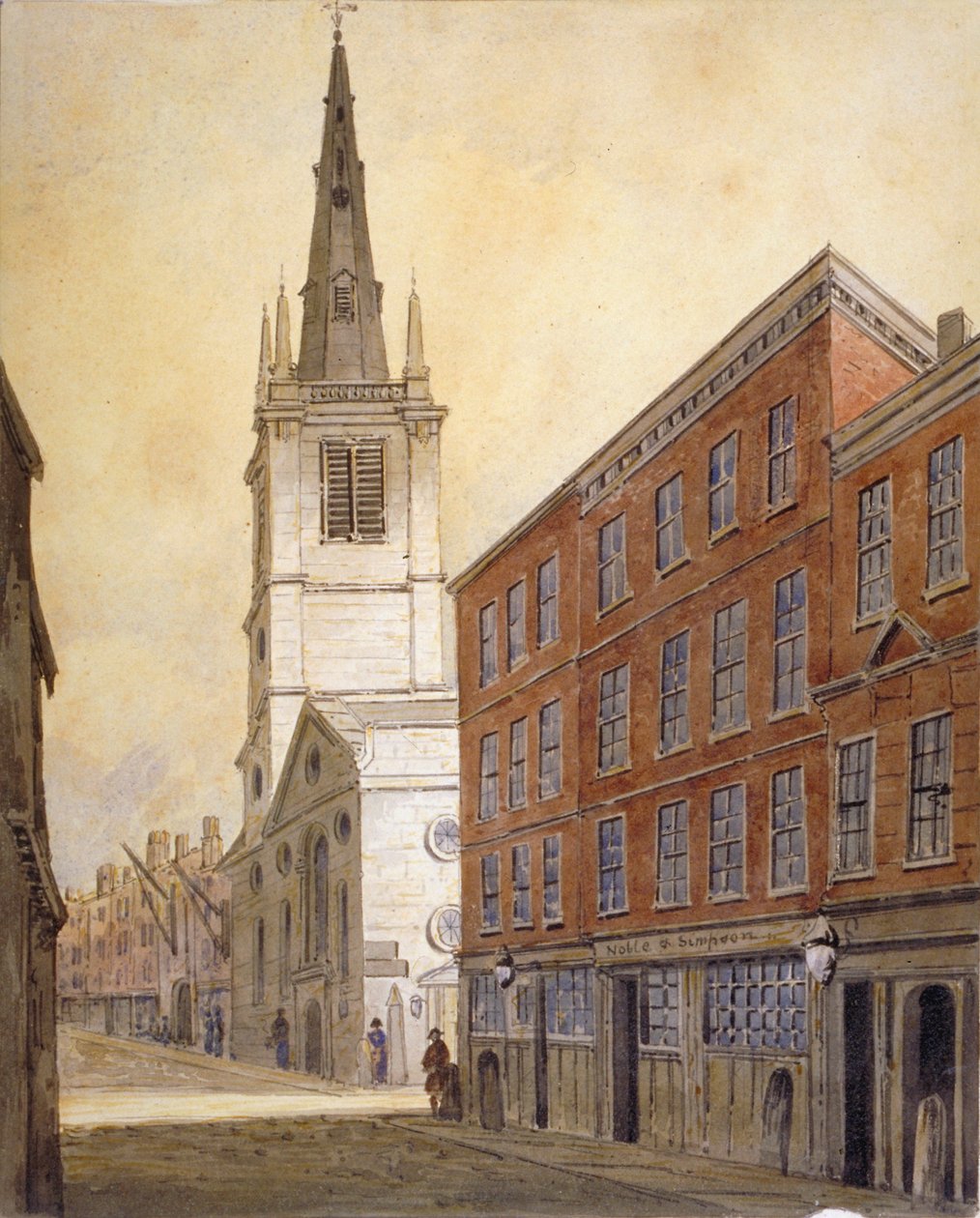 Iglesia de St Margaret Pattens, Eastcheap, Ciudad de Londres, 1815 de William Pearson