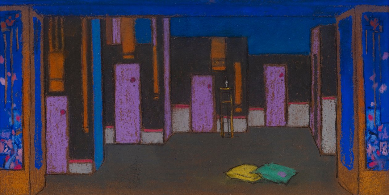 Hall with Doors (escenografía de Alicia en el País de las Maravillas, 1915) de William Penhallow Henderson