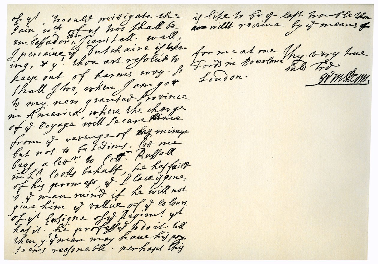 Carta de William Penn al coronel Henry Sydney, 29 de marzo de 1681 de William Penn