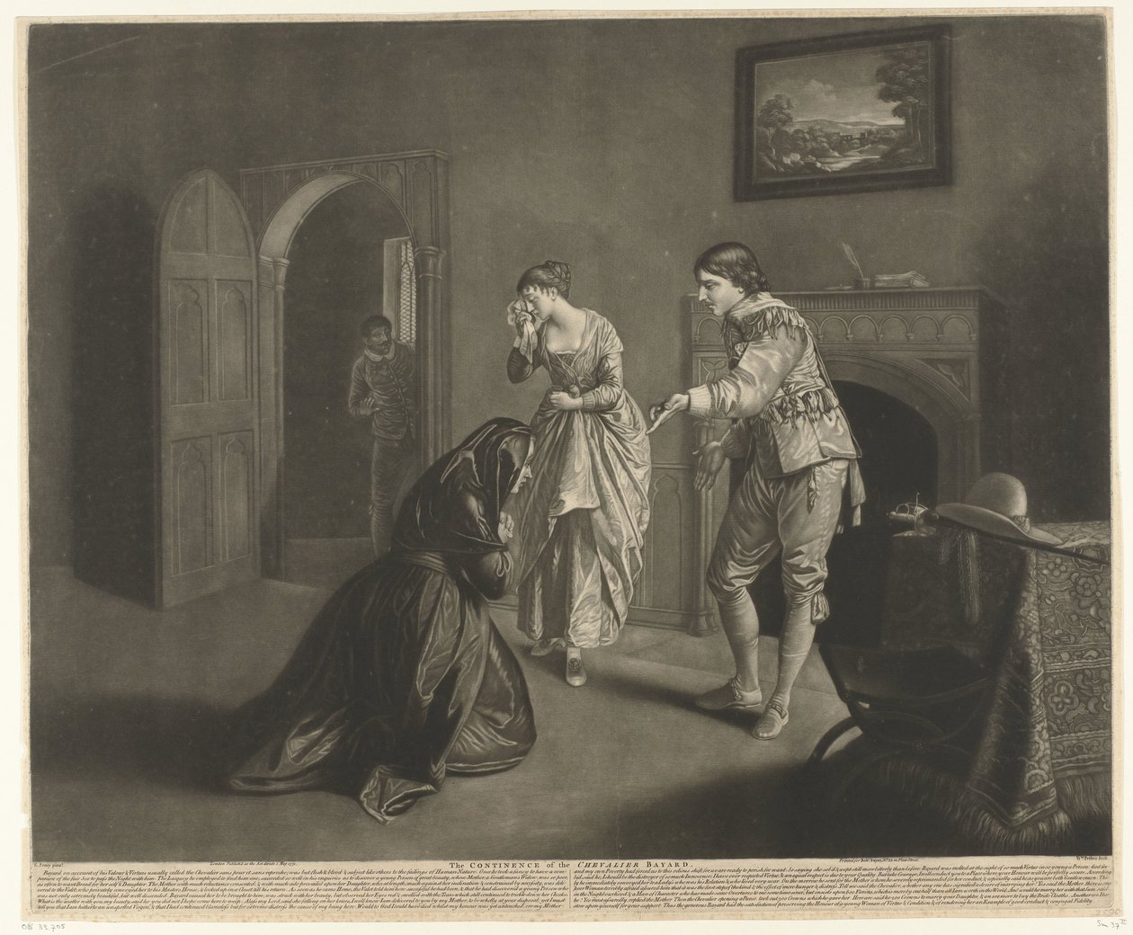 reprensión de madre La Continencia del Chevalier Bayard de William Pether