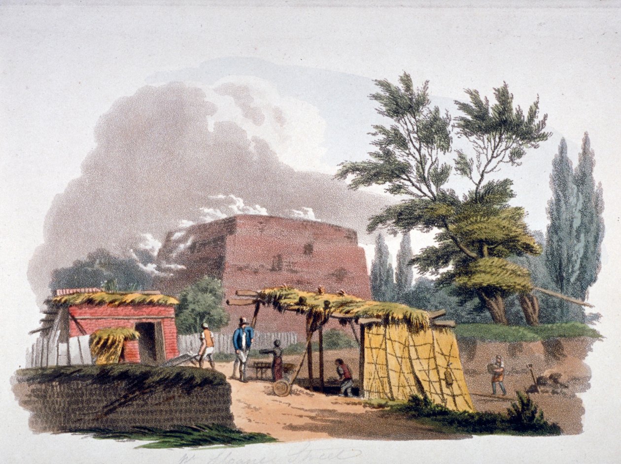 Horno de ladrillos cerca de Sloane Street, Chelsea, Londres, 1812 de William Pickett