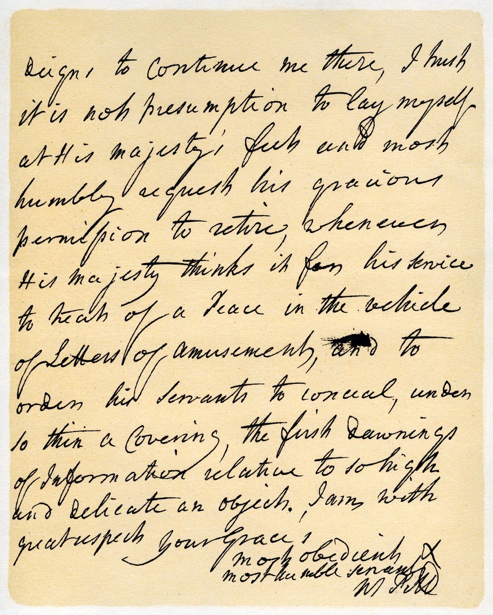 Carta de William Pitt al Duque de Newcastle, Hayes, 23 de octubre de 1759 de William Pitt