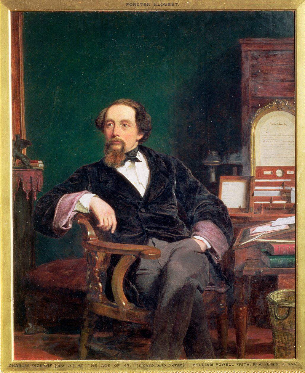 Charles Dickens, novelista inglés, siglo XIX de William Powell Frith