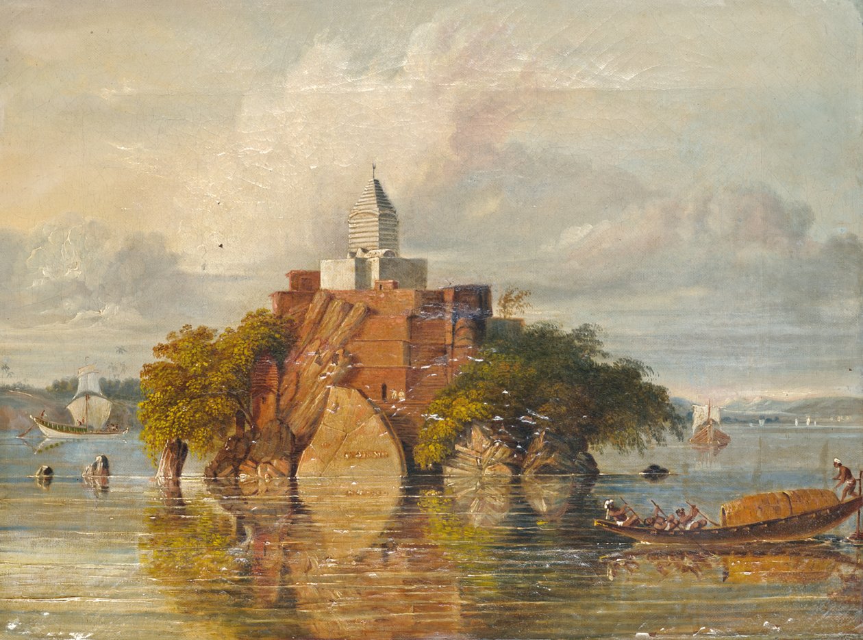 Roca de Fakeer en Janguira, cerca de Sultanganj en el Ganges de William Prinsep